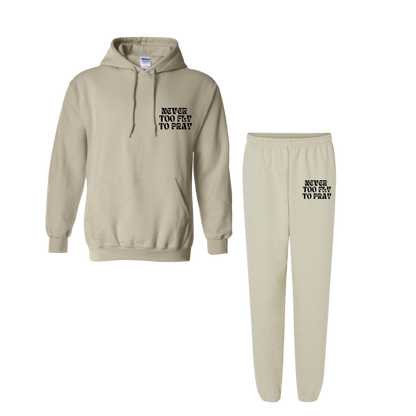 Never Too Fly To Pray Hoodie Set
